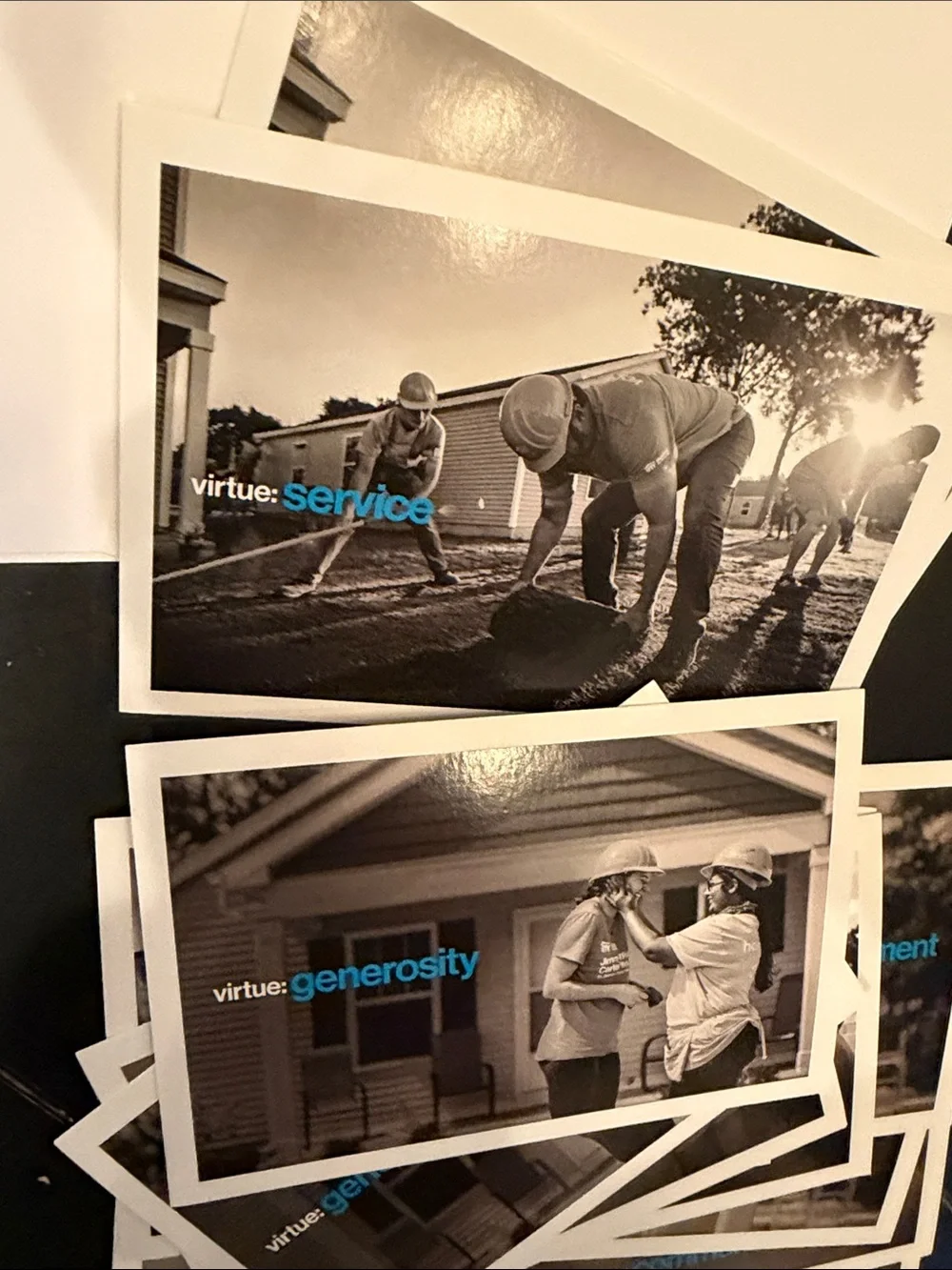 Virtue NoteCards: Kindness Service Community Empowerment Joy Respect Generosity